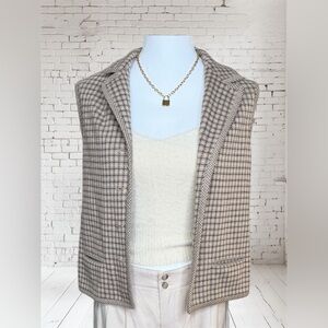 Plaid Button-Up Vest